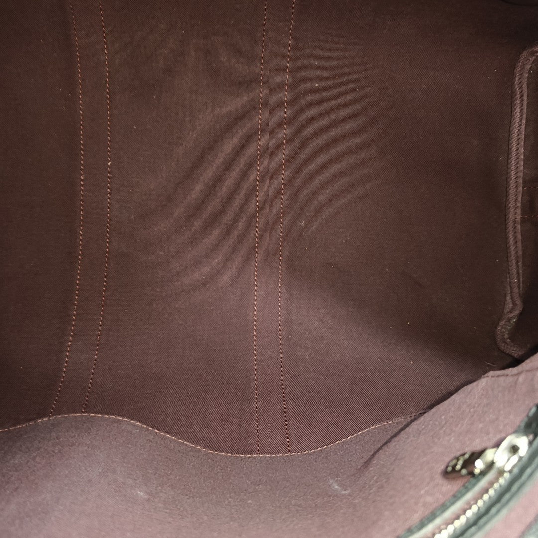 KEEPALL Monogram Coated Canvas Brown
