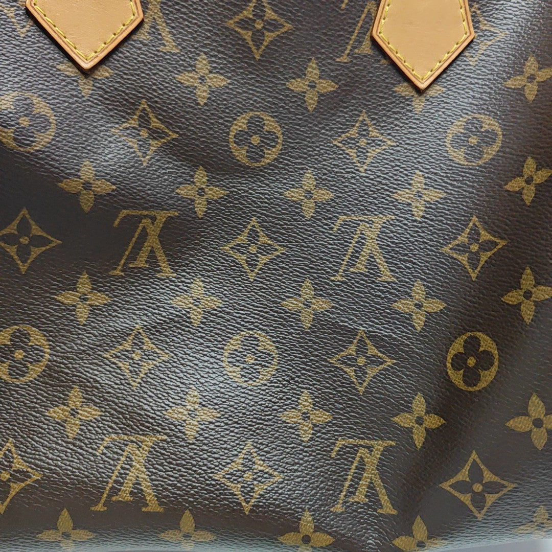 SPEEDY 30 Monogram Coated Canvas Brown
