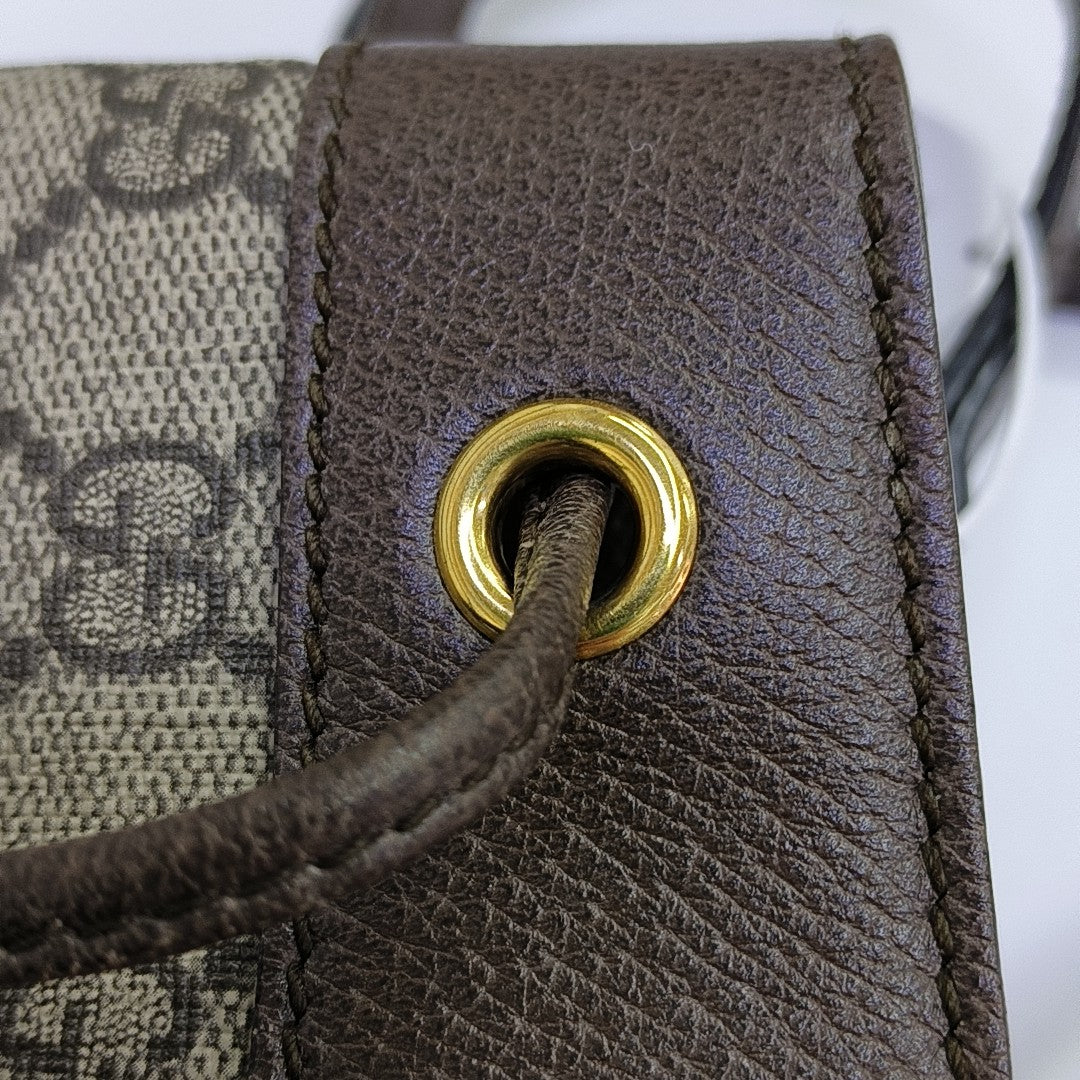 Ophidia Mini Monogram Coated Canvas Beige