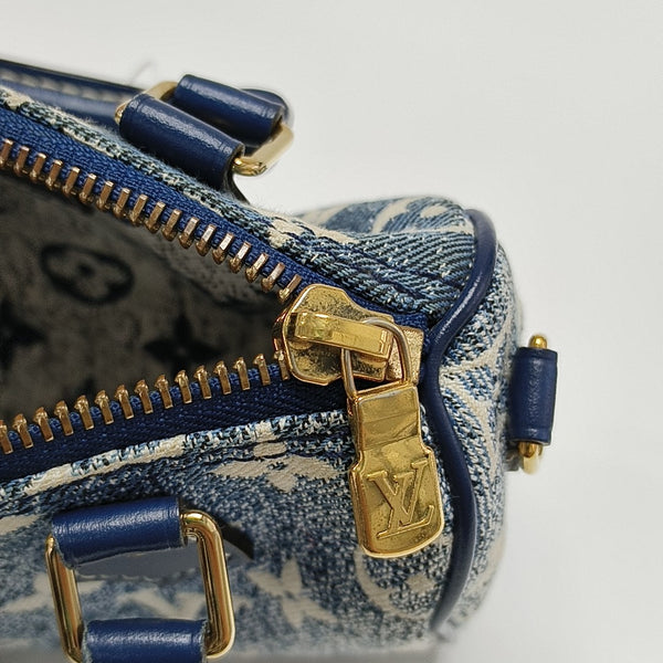 SPEEDY Nano Monogram Denim Blue