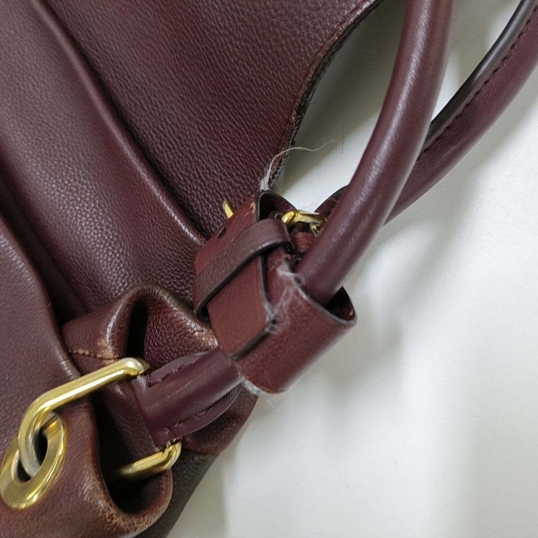 OLYMPE MM Monogram Coated Canvas Brown