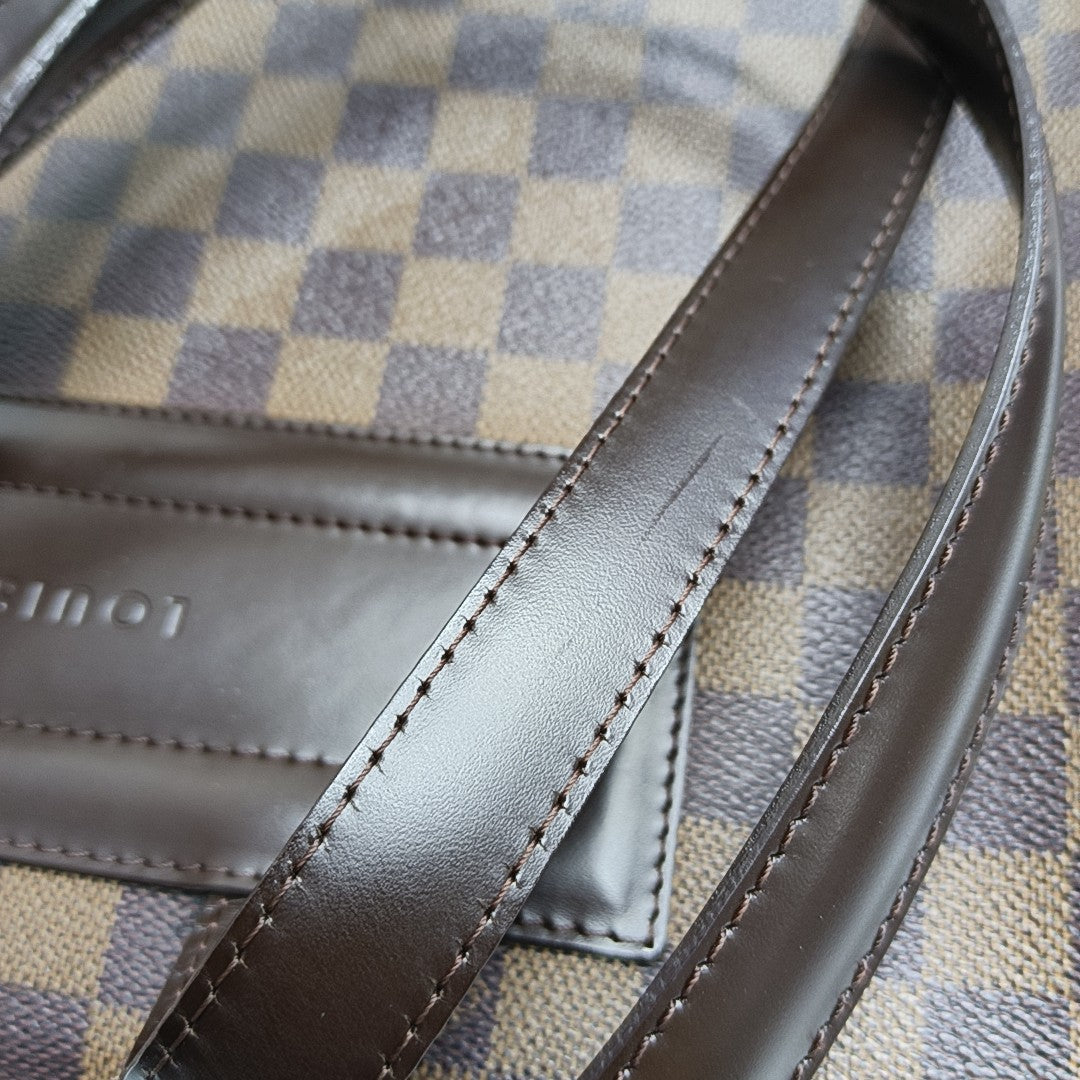 PARIOLI PM Damier Ebene Coated Canvas Brown