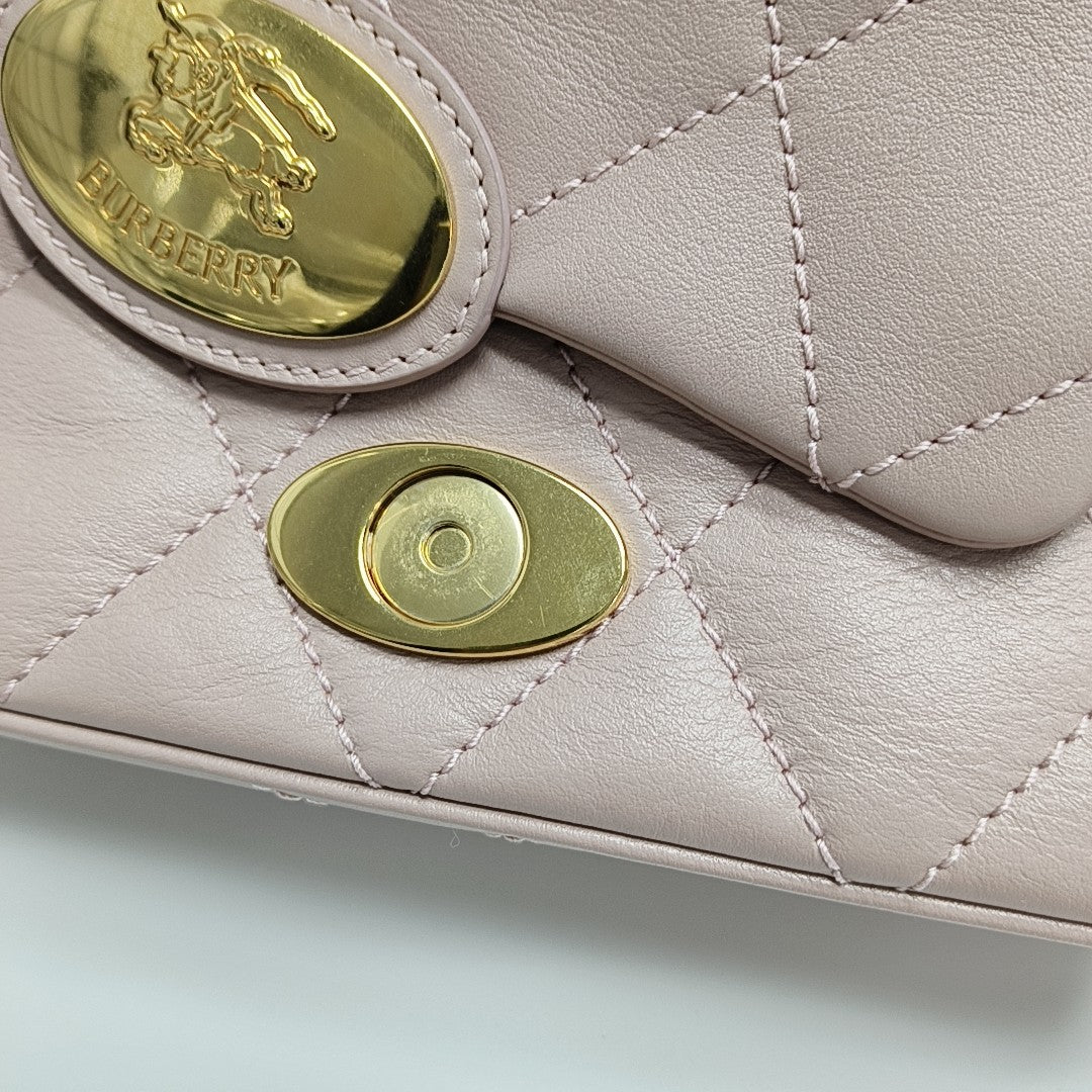 Quilted Calfskin Crossbody Bag Pink