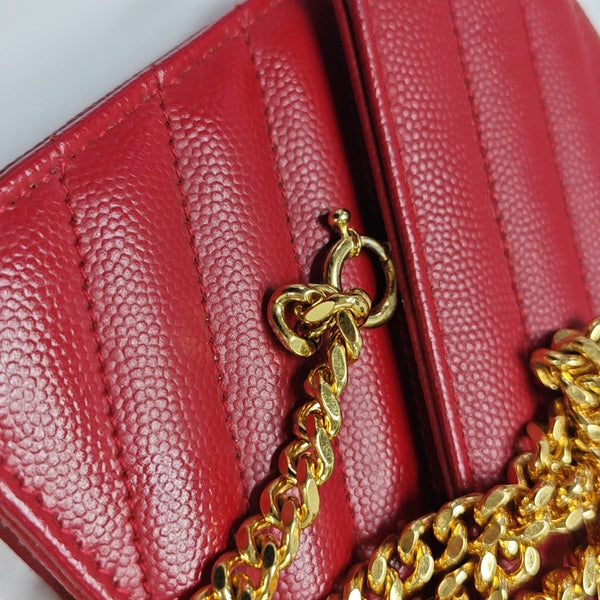 MONOGRAM WOC Quilted Calfskin Red