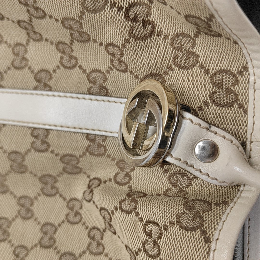 Monogram Canvas Tote Bag Brown