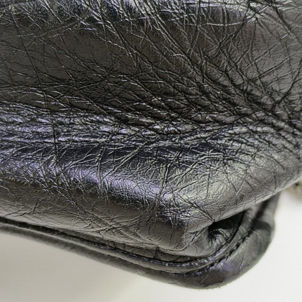 NIKI Medium Chevron Calfskin Black