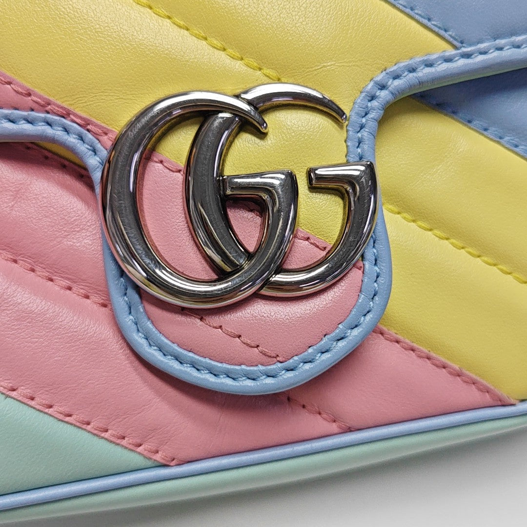 GG Marmont Mini Quilted Calfskin Multicolor