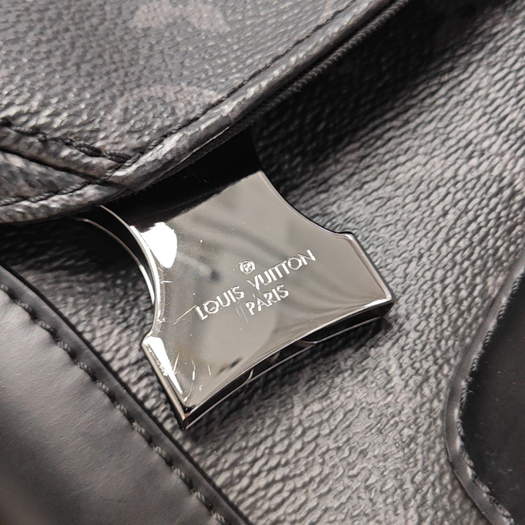 VOYAGER PM Monogram Coated Canvas Black