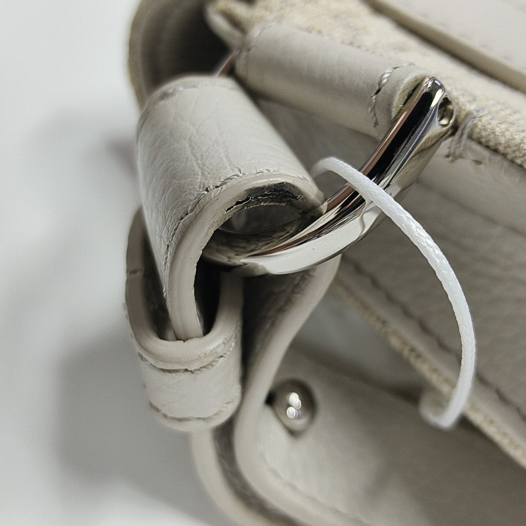 Saddle Small Canvas Beige