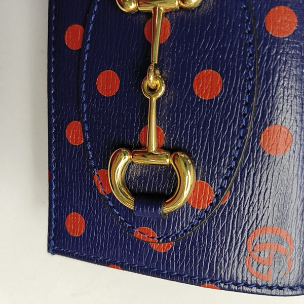 Authenticated pre-owned  Horsebit 1955 Calfskin Blue - Crossbody Bag at Looply