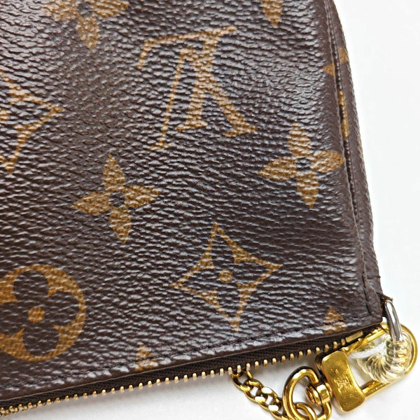 Authenticated pre-owned  ACCESSOIRES Mini Monogram Coated Canvas Brown - Top Handle Bag at Looply