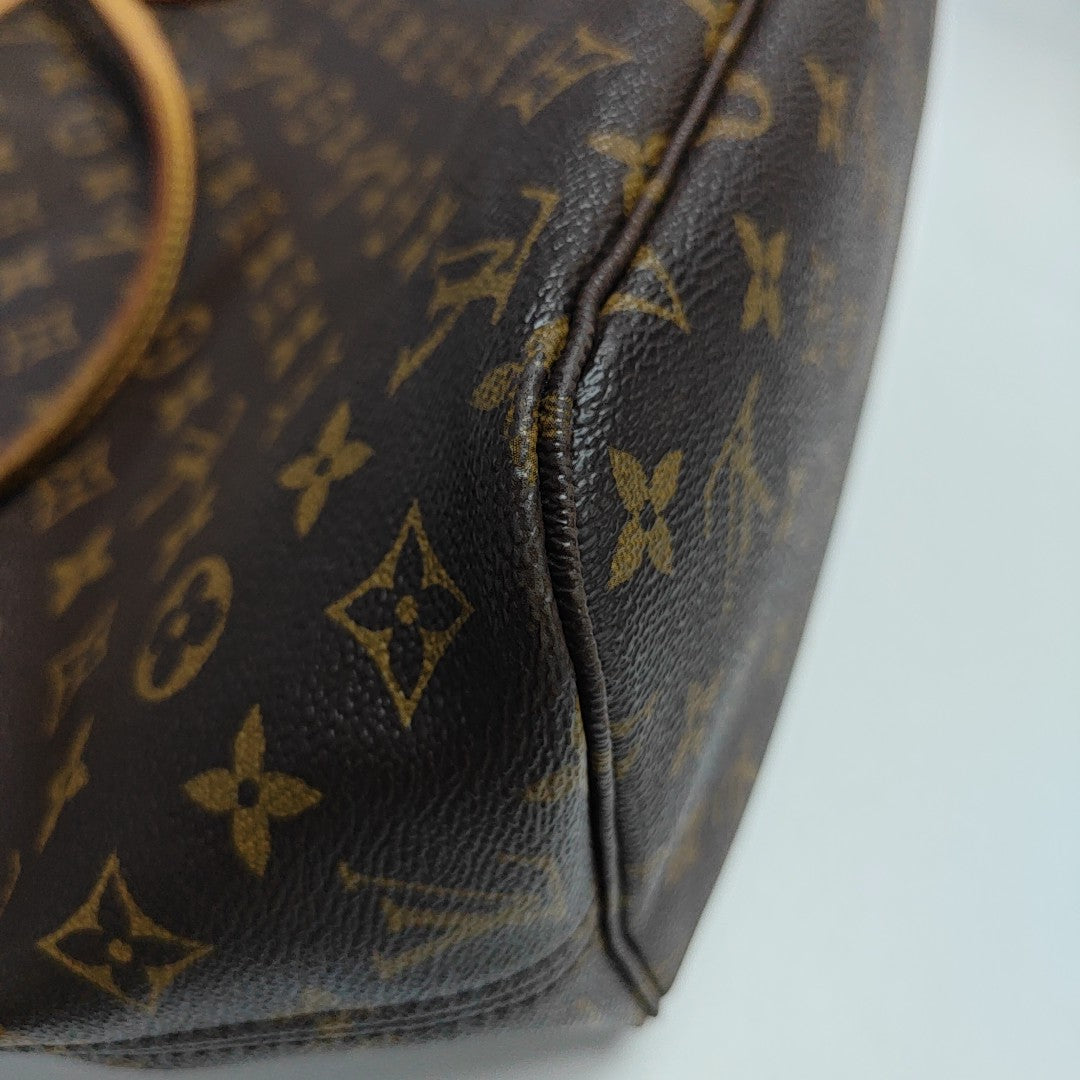 NEVERFULL MM Monogram Coated Canvas Brown