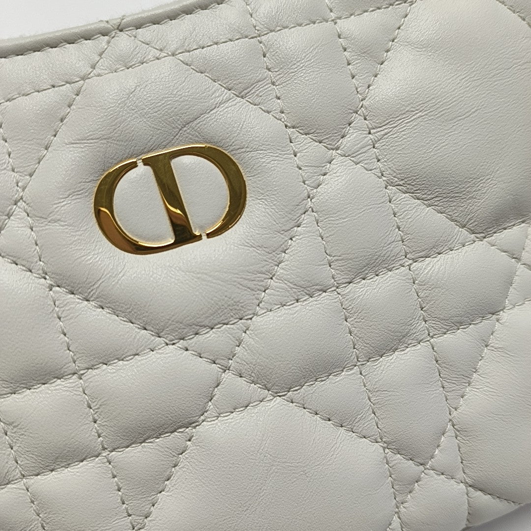 Miss Caro Mini Cannage Lambskin White