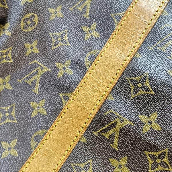 KEEPALL 50 Monogram Coated Canvas Brown