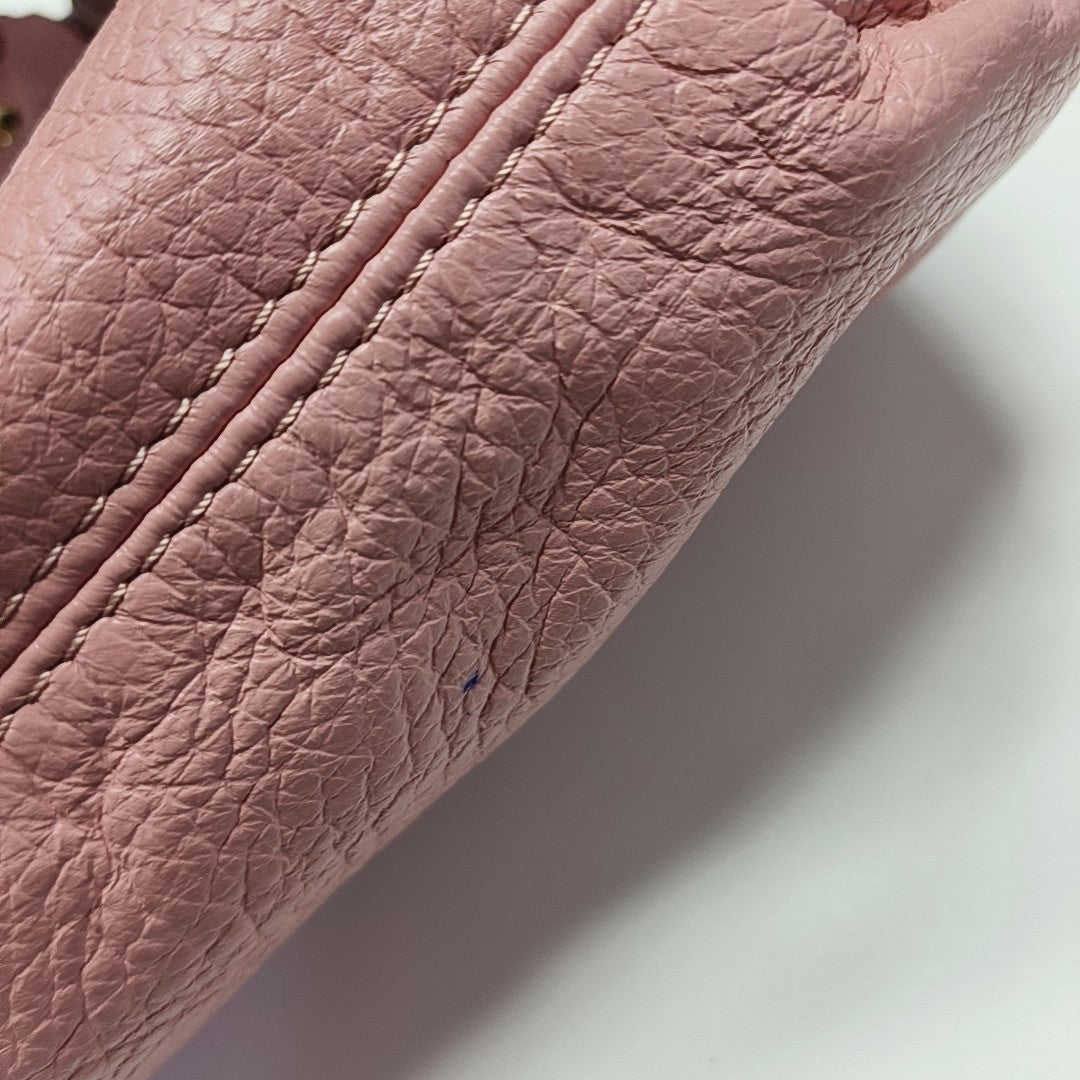 Leather Tote Bag Pink