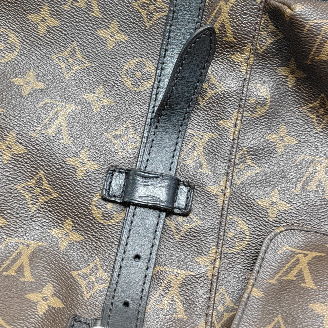 CHRISTOPHER MM Monogram Coated Canvas Brown