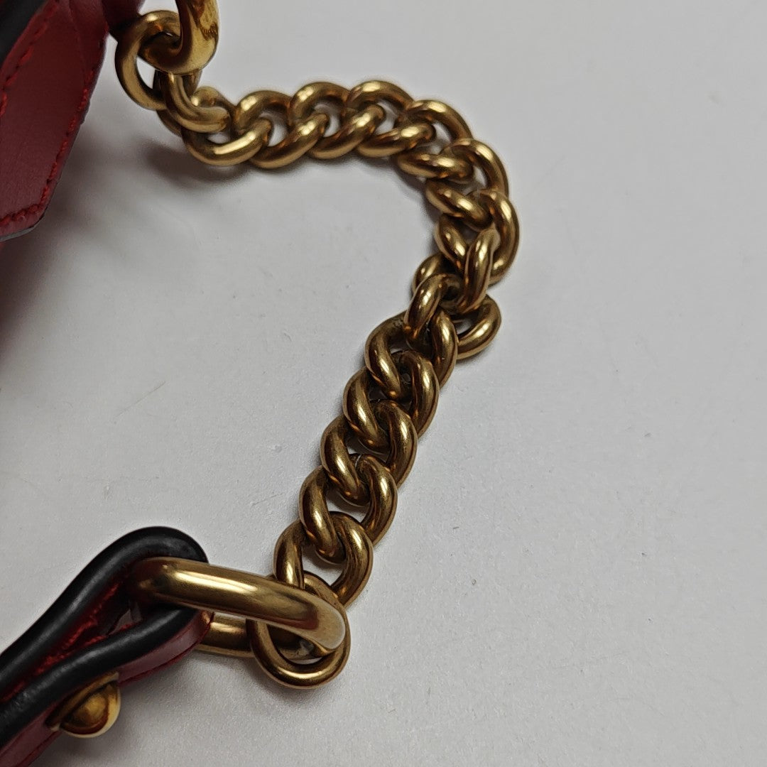 GG Marmont Super Mini Quilted Calfskin Red