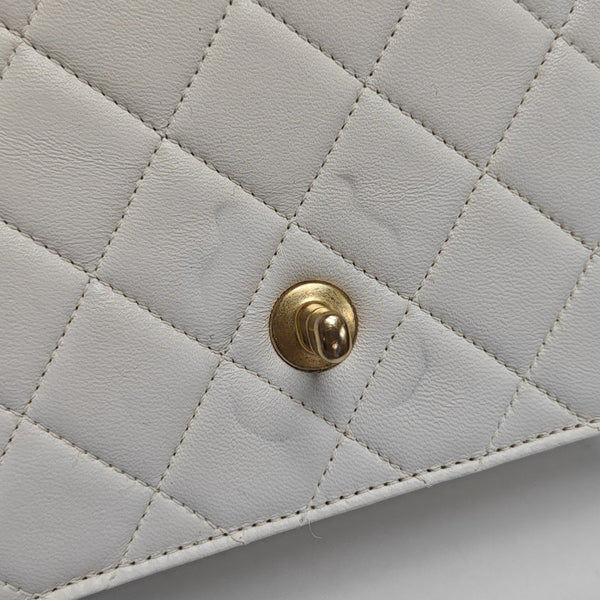 CLASSIC FLAP Mini Quilted Lambskin White