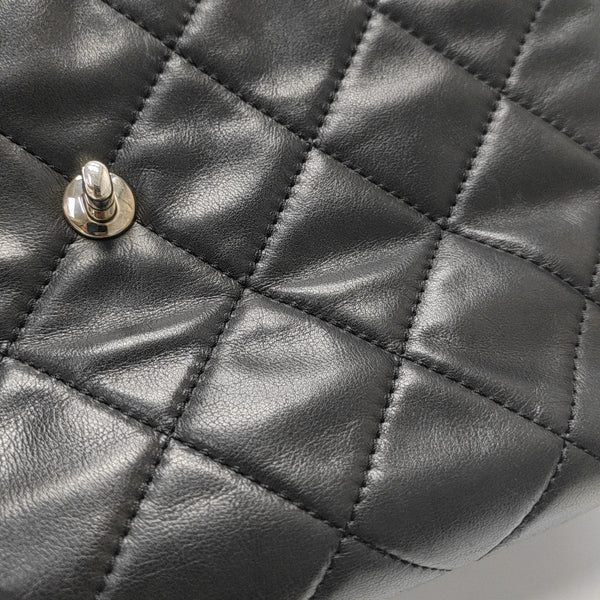 Quilted Calfskin Shoulder Bag Black