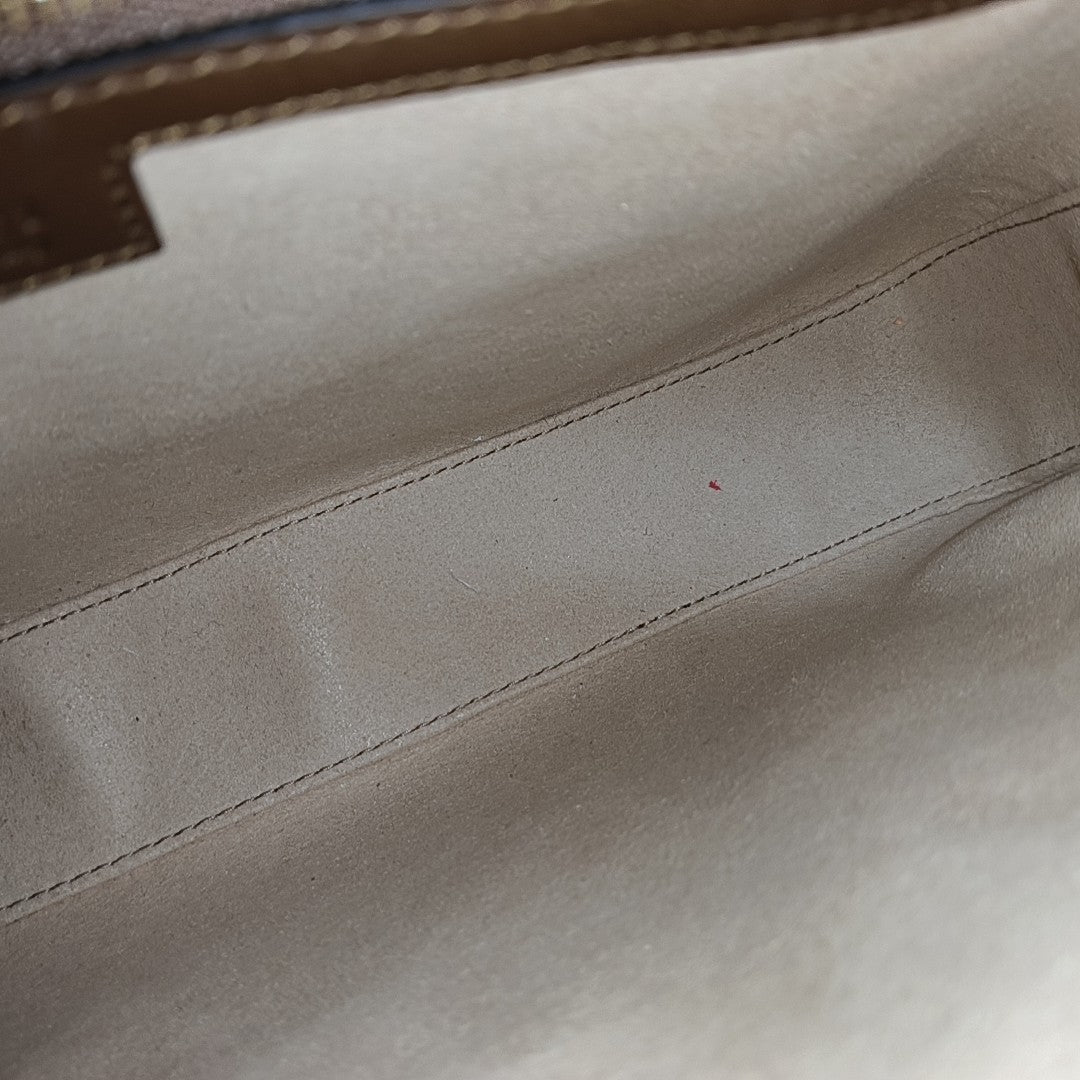 Padlock Medium Monogram Coated Canvas Brown