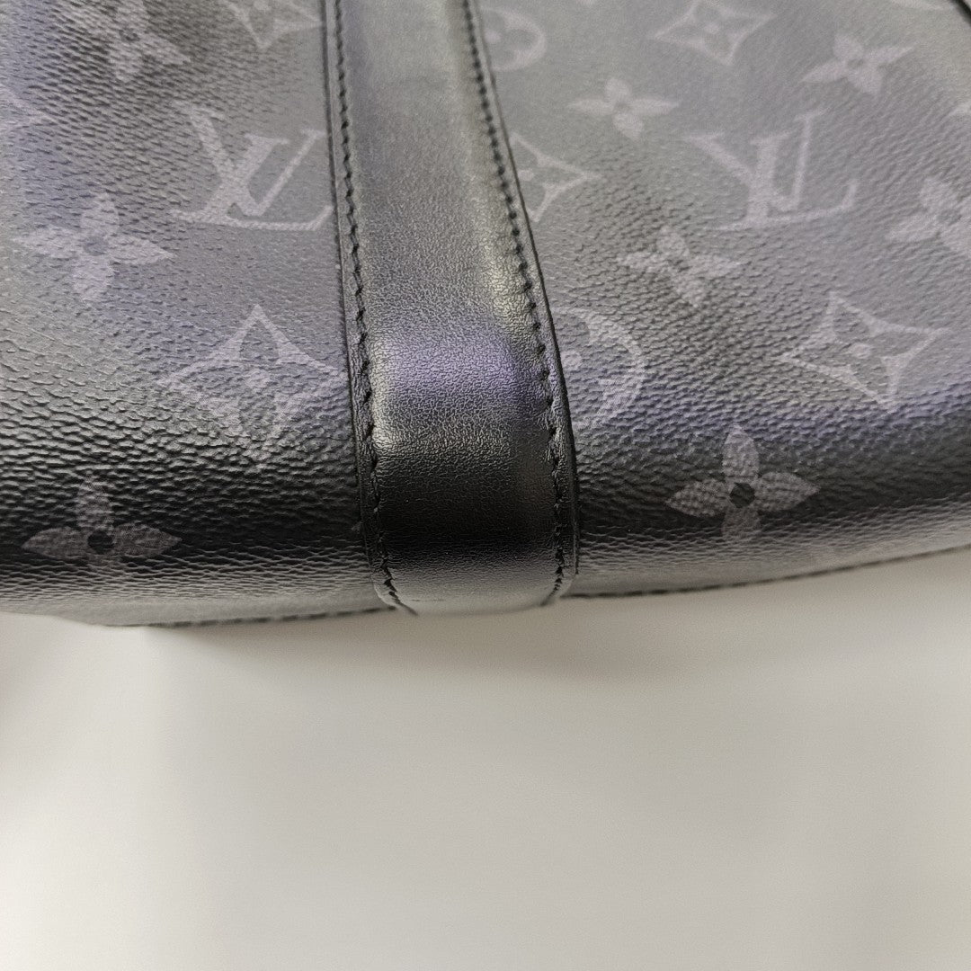 KEEPALL Monogram Coated Canvas Black