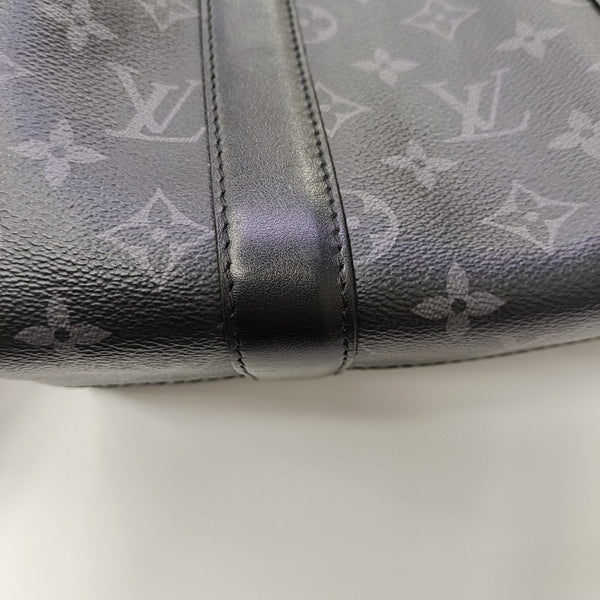 KEEPALL Monogram Coated Canvas Black
