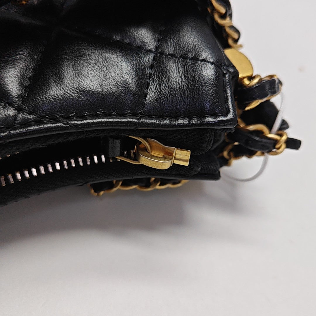 CHANEL 19 Small Quilted Calfskin Black