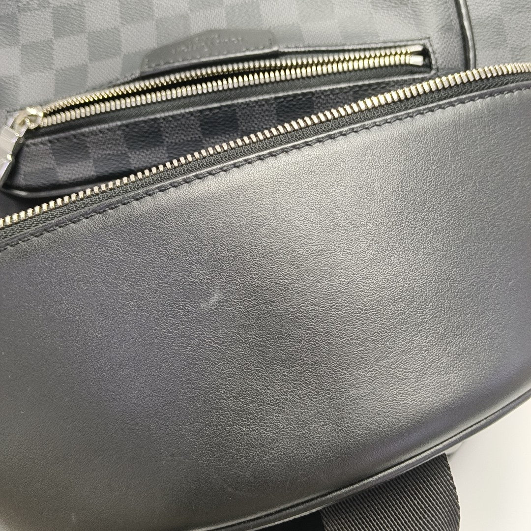JOSH Damier Graphite Coated Canvas Gray