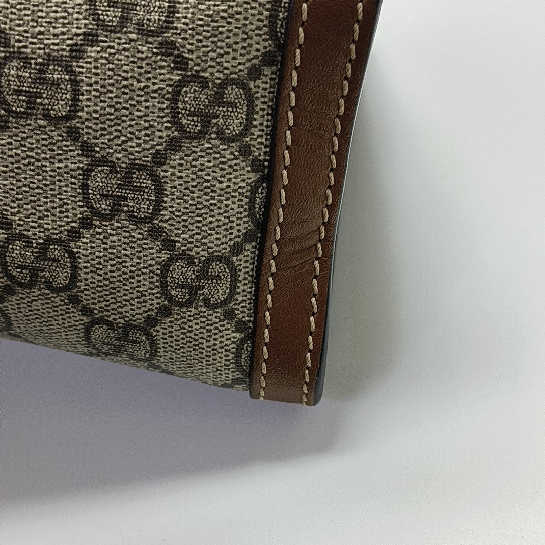 Padlock Small Monogram Coated Canvas Beige