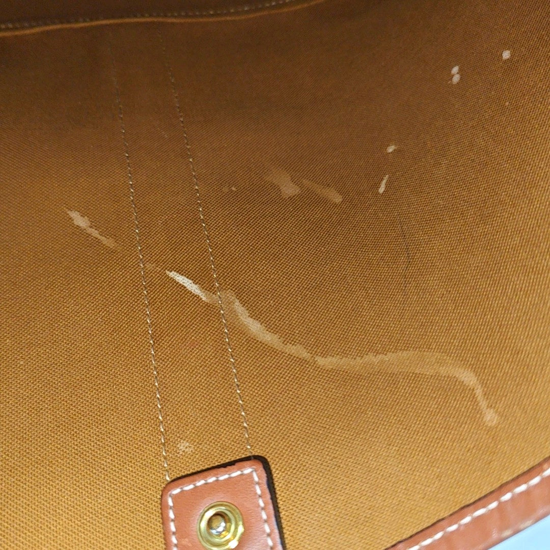 Authenticated pre-owned  TRIOMPHE CANVAS Medium Coated Canvas Brown - Bucket Bag at Looply