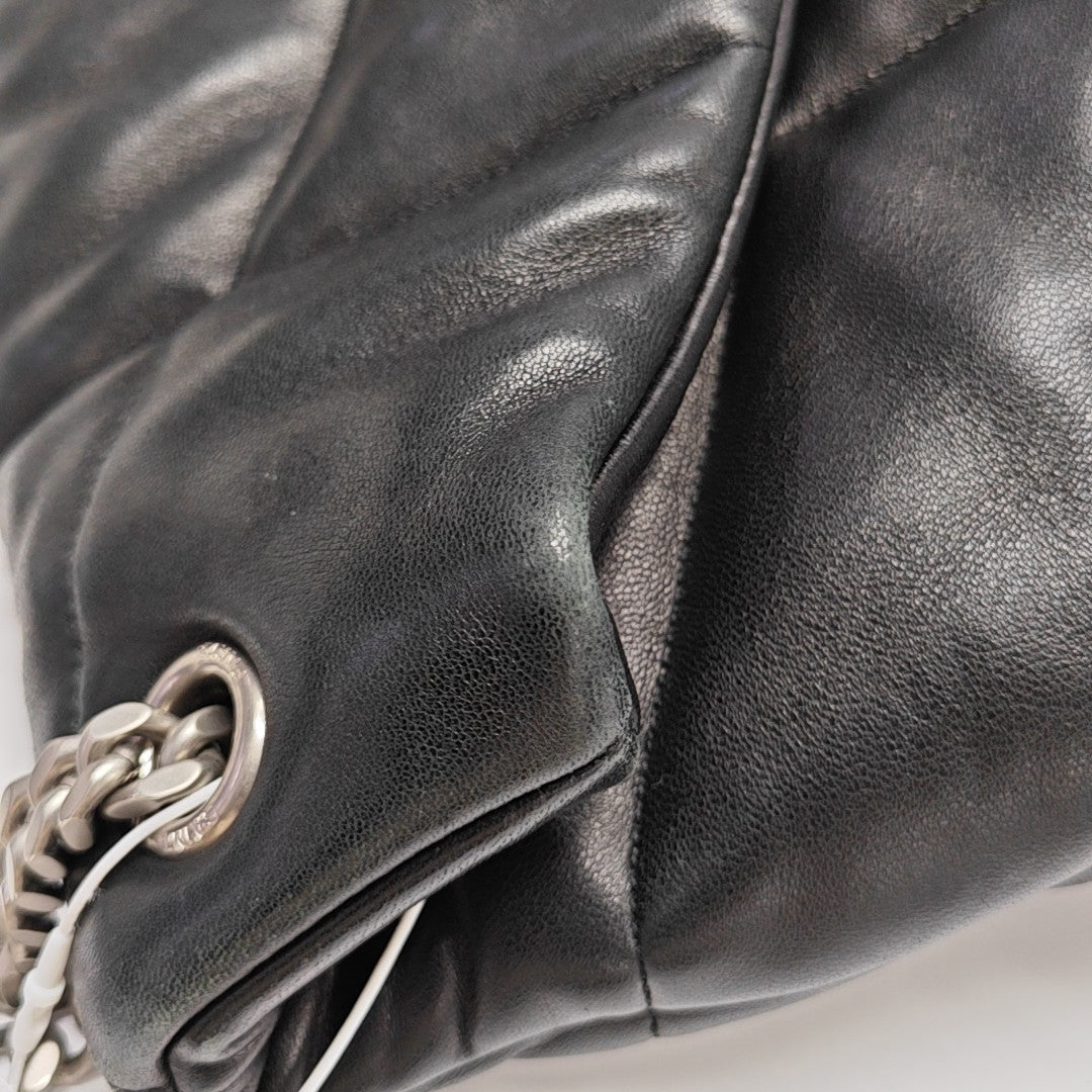 LOULOU Medium Quilted Lambskin Black