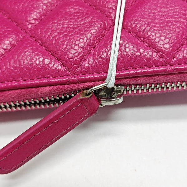 Quilted Grained Calfskin Clutch Pink