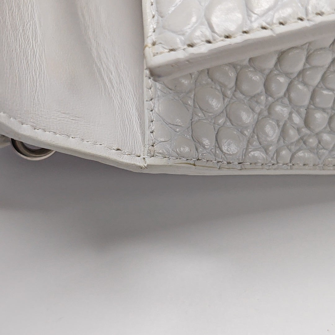 Hourglass Small Calfskin White