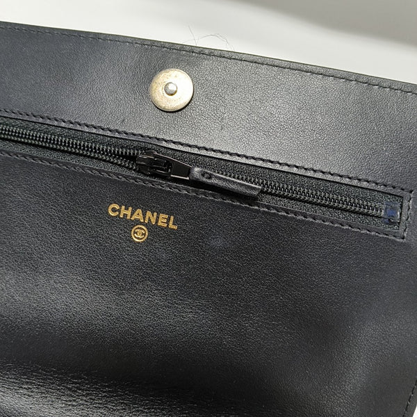 BOY CHANEL Mini Quilted Grained Calfskin Black