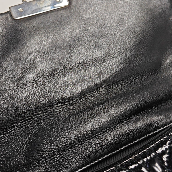 New Lock Cannage Patent Leather Black