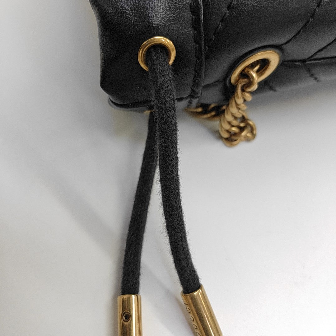 GG Marmont Mini Quilted Calfskin Black