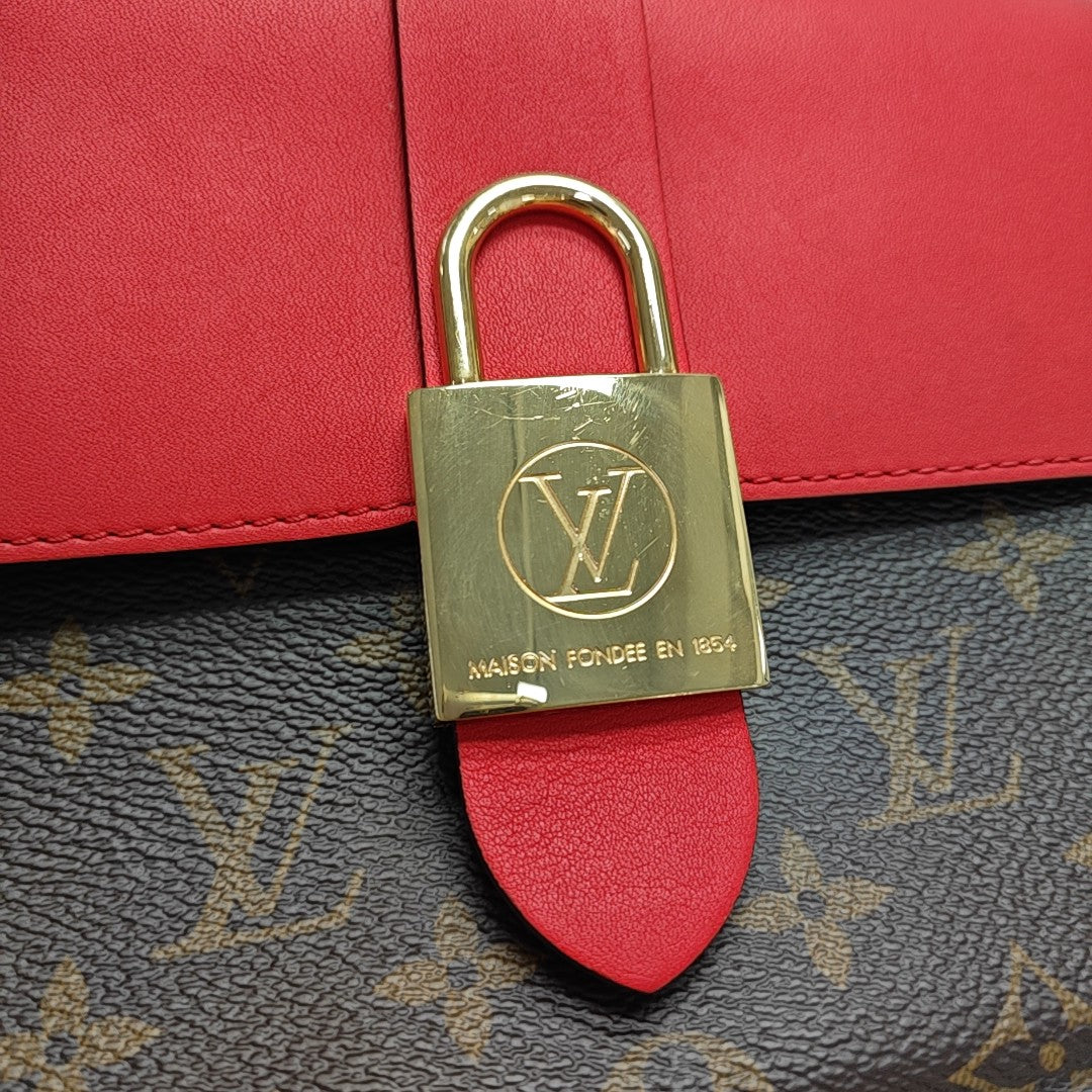 LOCKY BB Monogram Coated Canvas Red