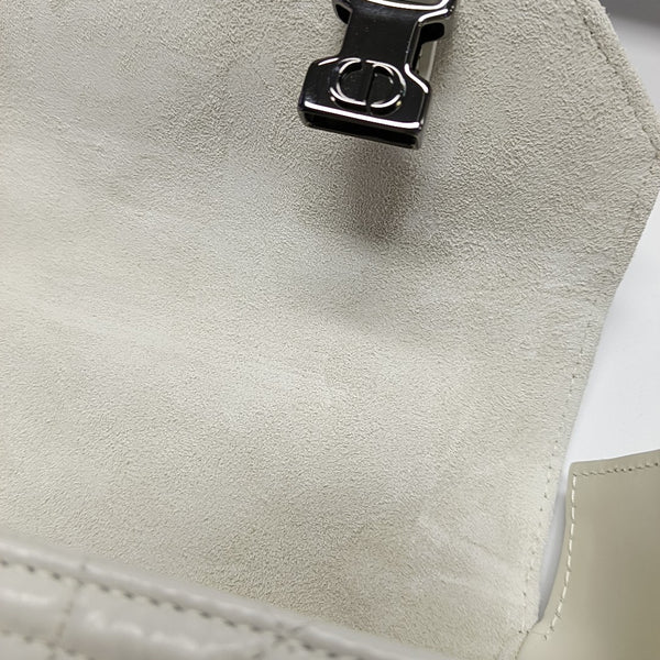 Authenticated pre-owned  Diorcamp Small Cannage Calfskin White - Shoulder Bag at Looply
