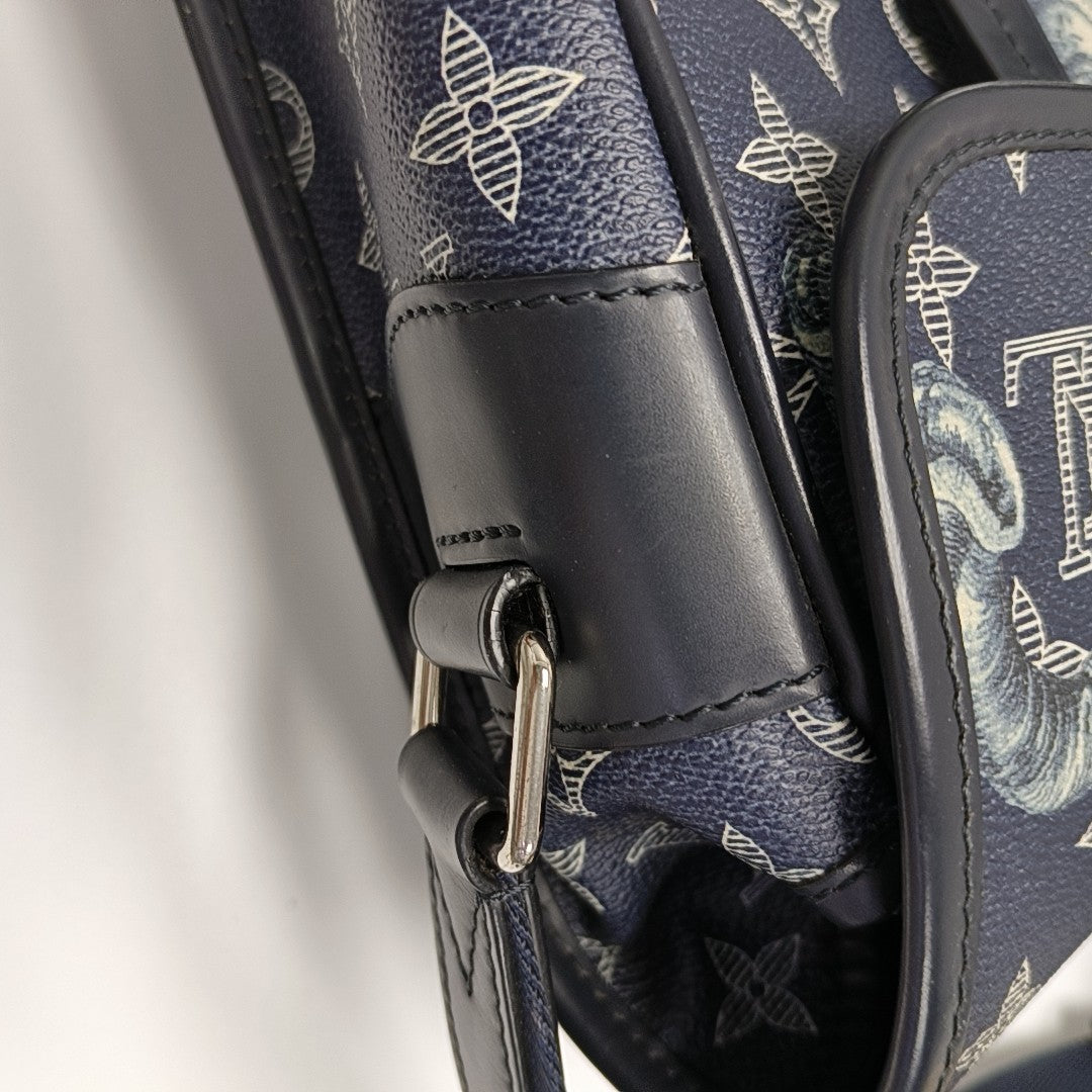 CHAPMAN SAVANE BB Monogram Coated Canvas Blue