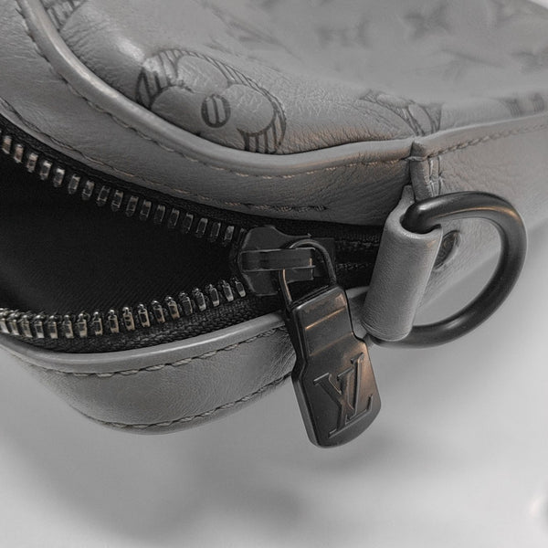 TRIO Monogram Calfskin Gray