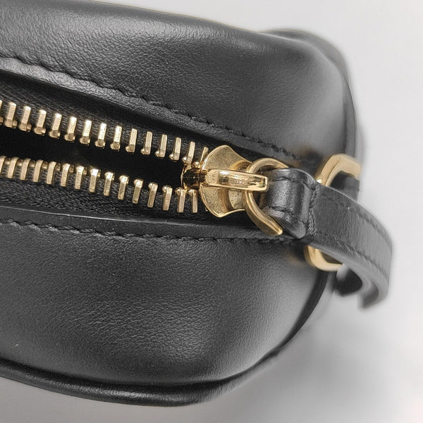 Coated Canvas Shoulder Bag Mini Brown