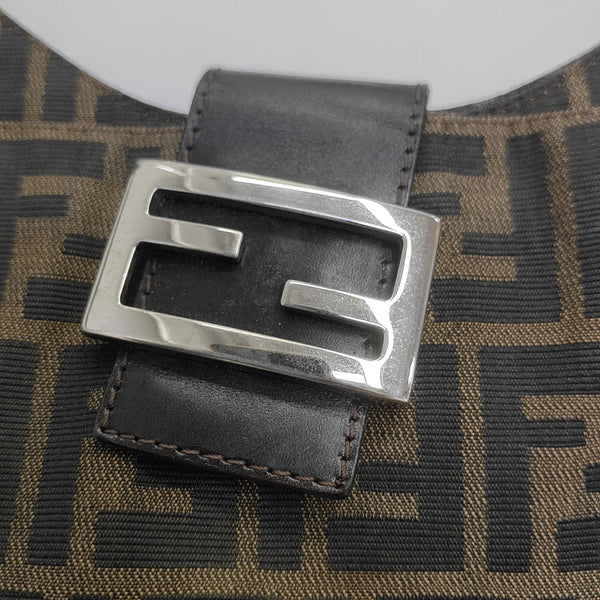 Fabric Shoulder Bag Brown