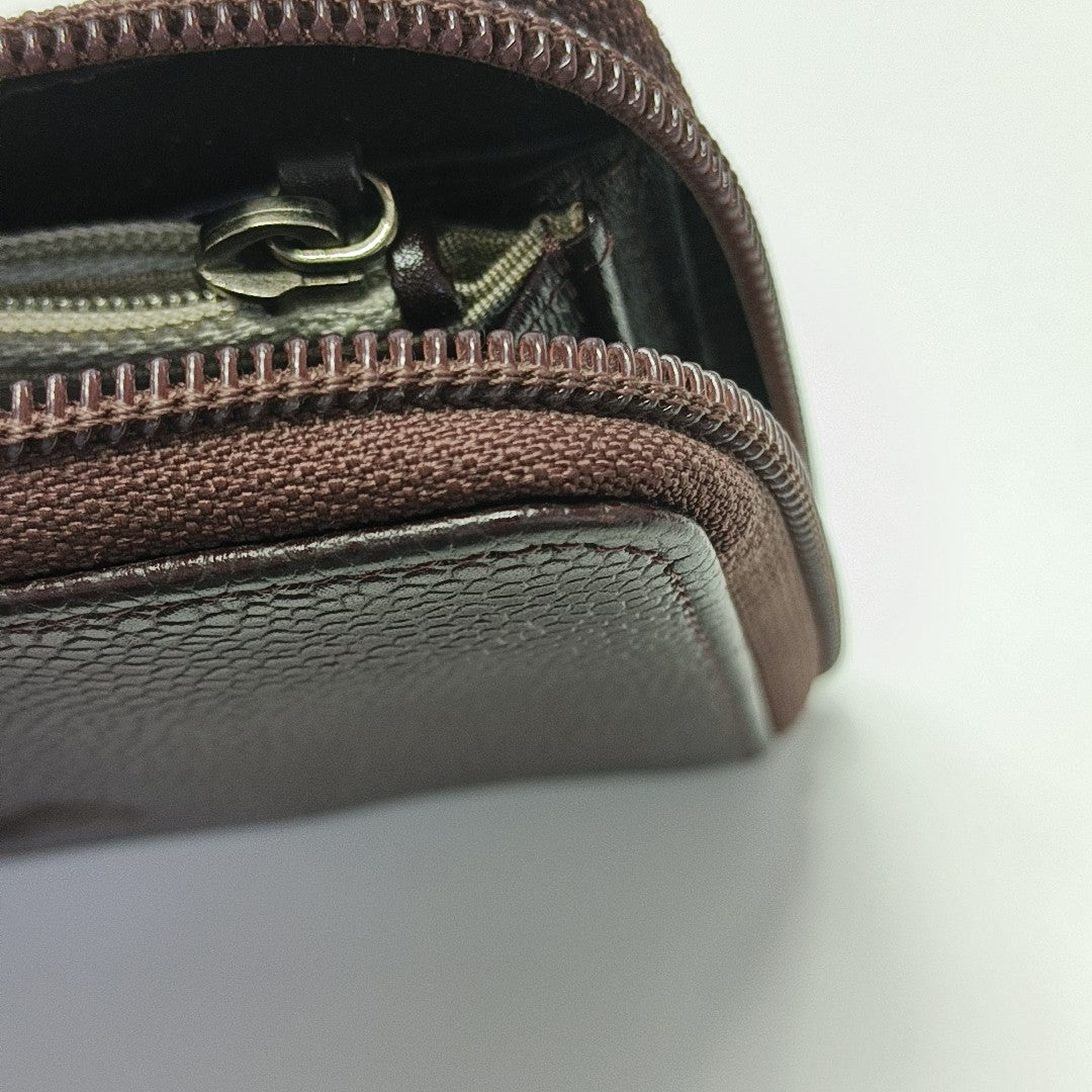 Grained Calfskin Wallet Red