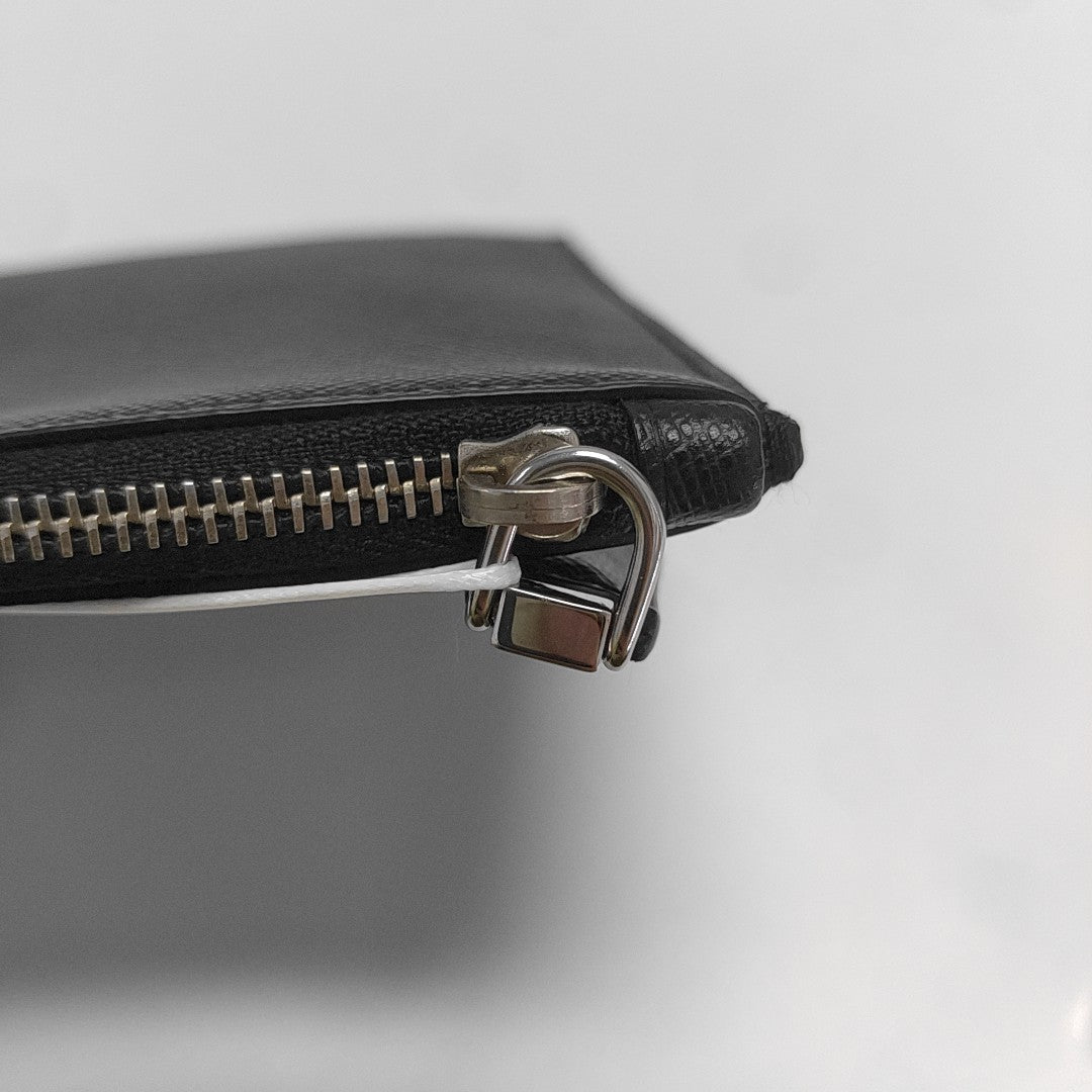 Saffiano Calfskin Clutch Black