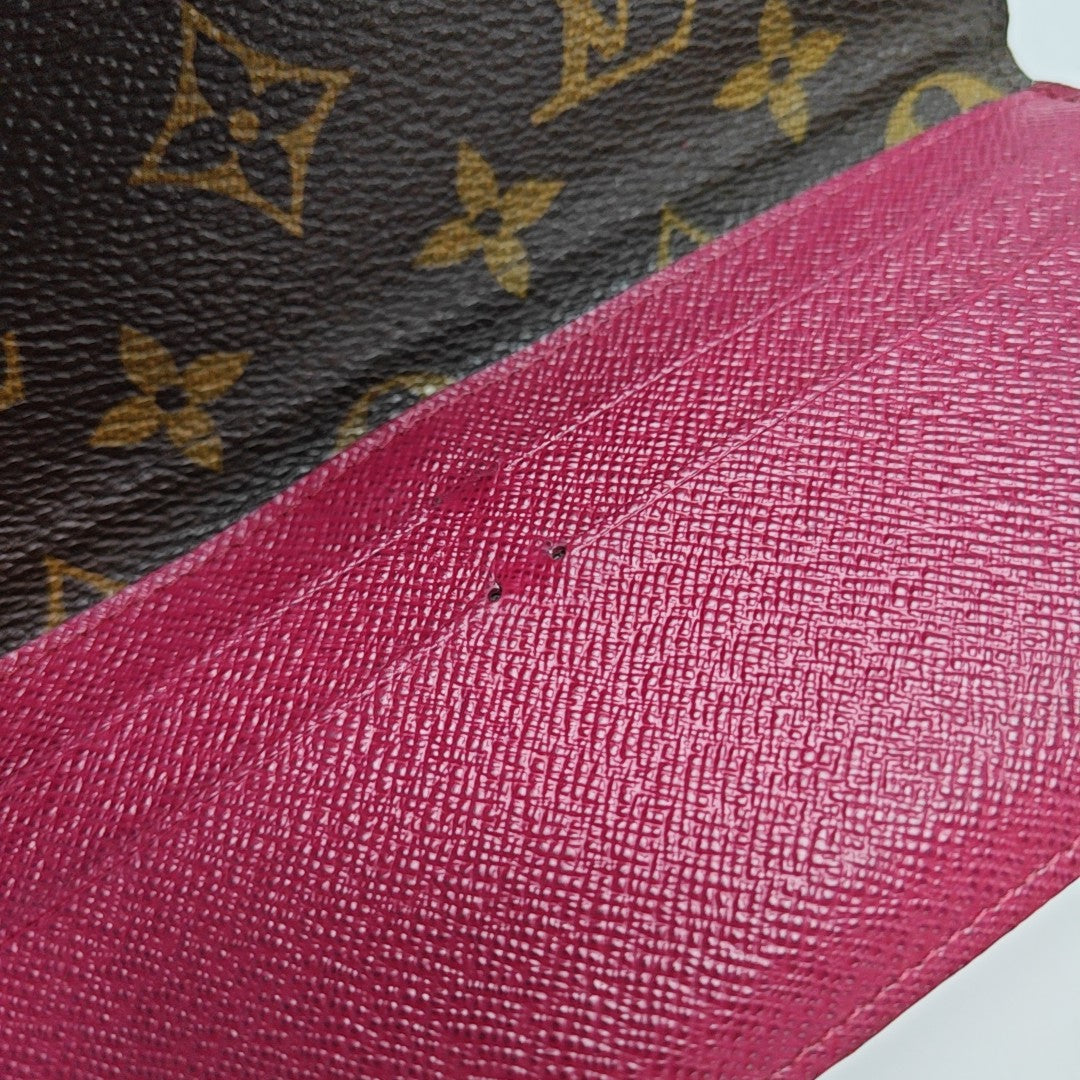 JOSÉPHINE Monogram Coated Canvas Brown Wallet