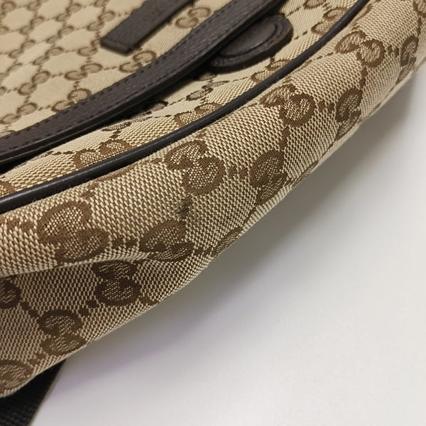 Monogram Fabric Shoulder Bag Beige