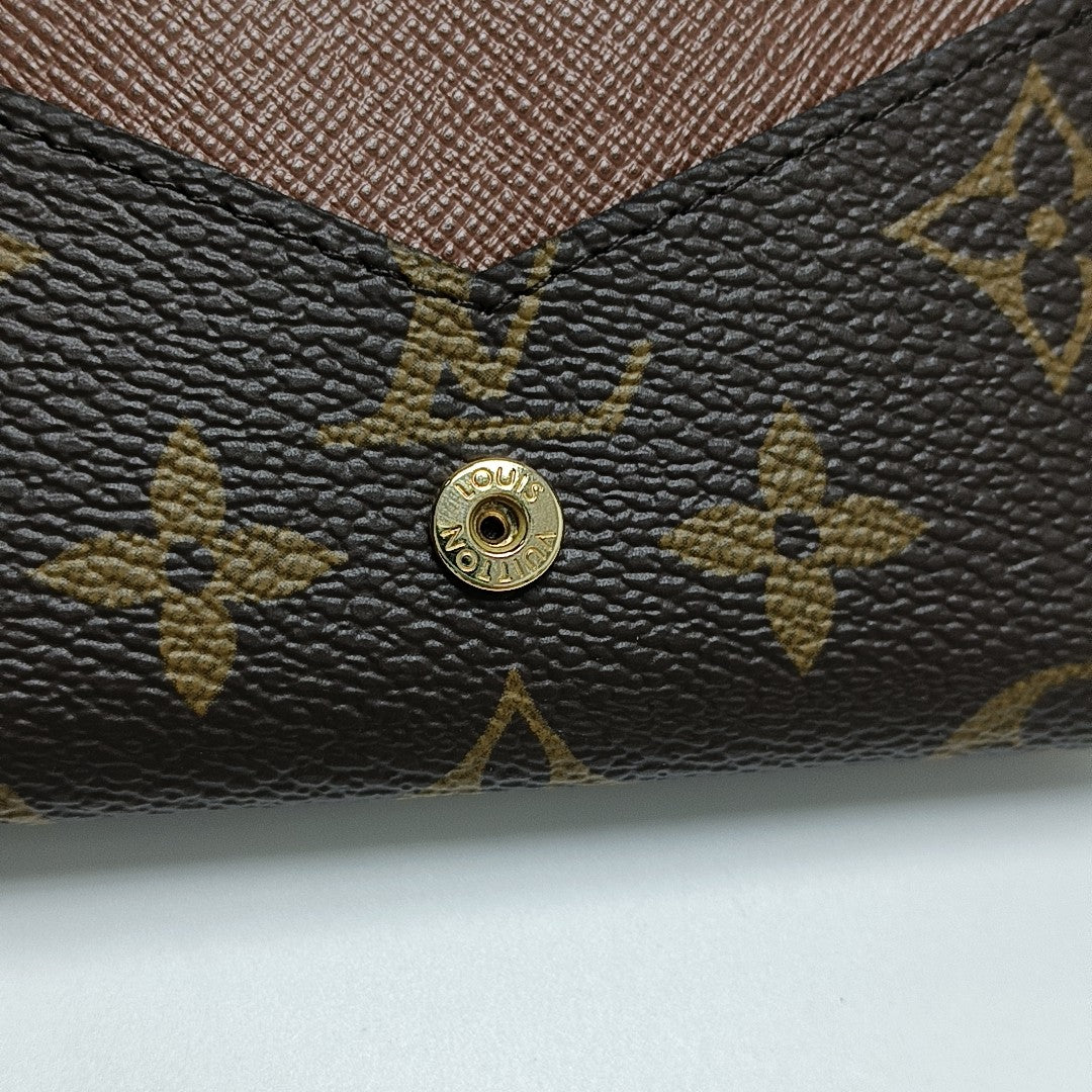 ENVELOPPE Monogram Coated Canvas Brown Card Holder