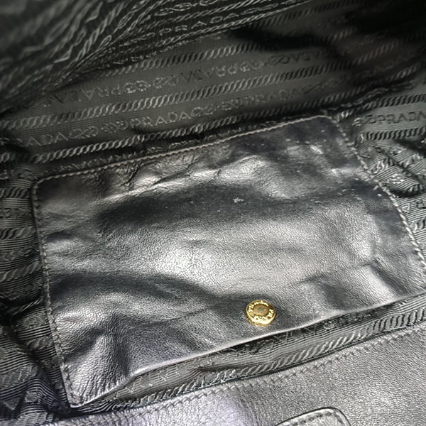 Nylon Top Handle Bag Black
