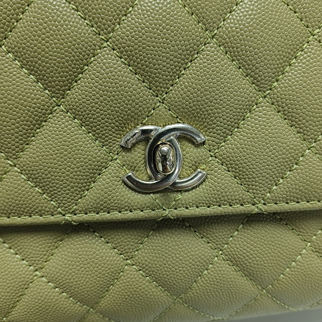COCO HANDLE Small Grained Calfskin Green