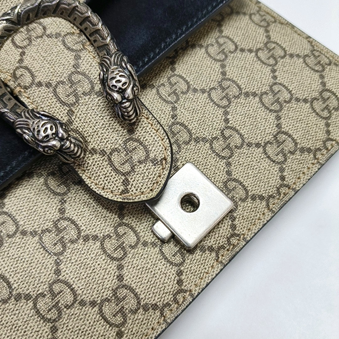 Dionysus Mini Monogram Coated Canvas Beige